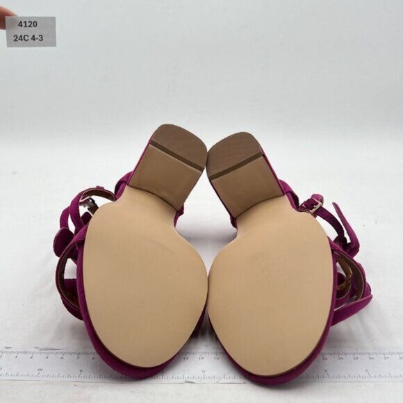 XYD Women Girls Gladiator Block Chunky Heels Open Toe Sandals Crossover Strap Bo - Picture 7 of 8